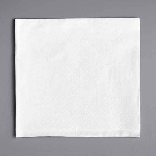 12" x 12" 1/4 Fold White Premium Luncheon Napkin - 6000/Case