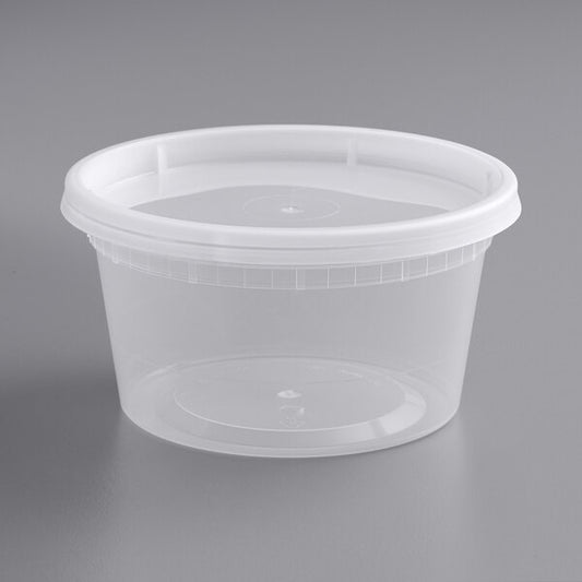 Heavy Duty 12 oz. Deli Container and Lid - 240/Case