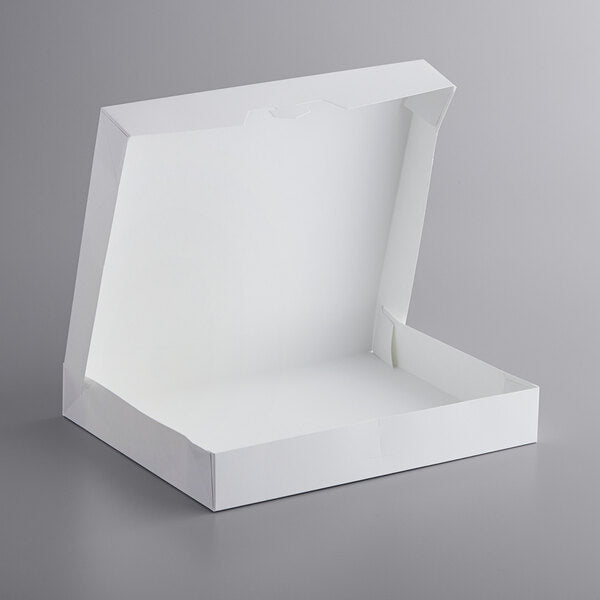 15" x 11 1/2" x 2 1/4" White Auto-Popup Donut / Bakery Box - 100/Bundle