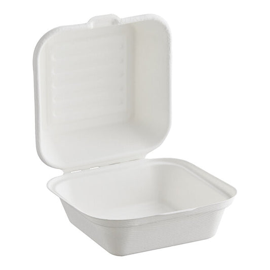 (1TG) 6" x 6" x 3" Fiber Take-Out Container - 500/Case