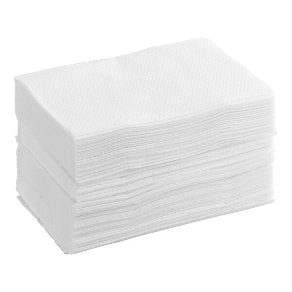 White 1-Ply Wide Interfold 6 1/2" x 8 1/2" Dispenser Napkin - 6000/Case