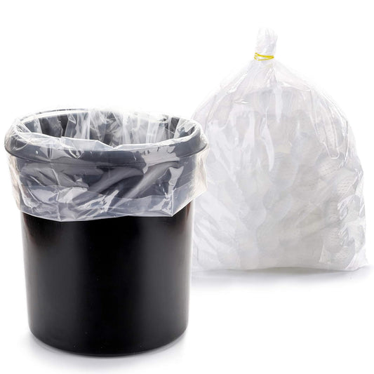 40" x 48" 12 Micron Medium Duty Clear Can Liner / Trash Bag - 250/Case