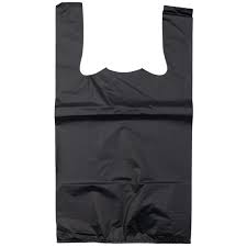 Black Plastic T-Shirt Bag Small-1000